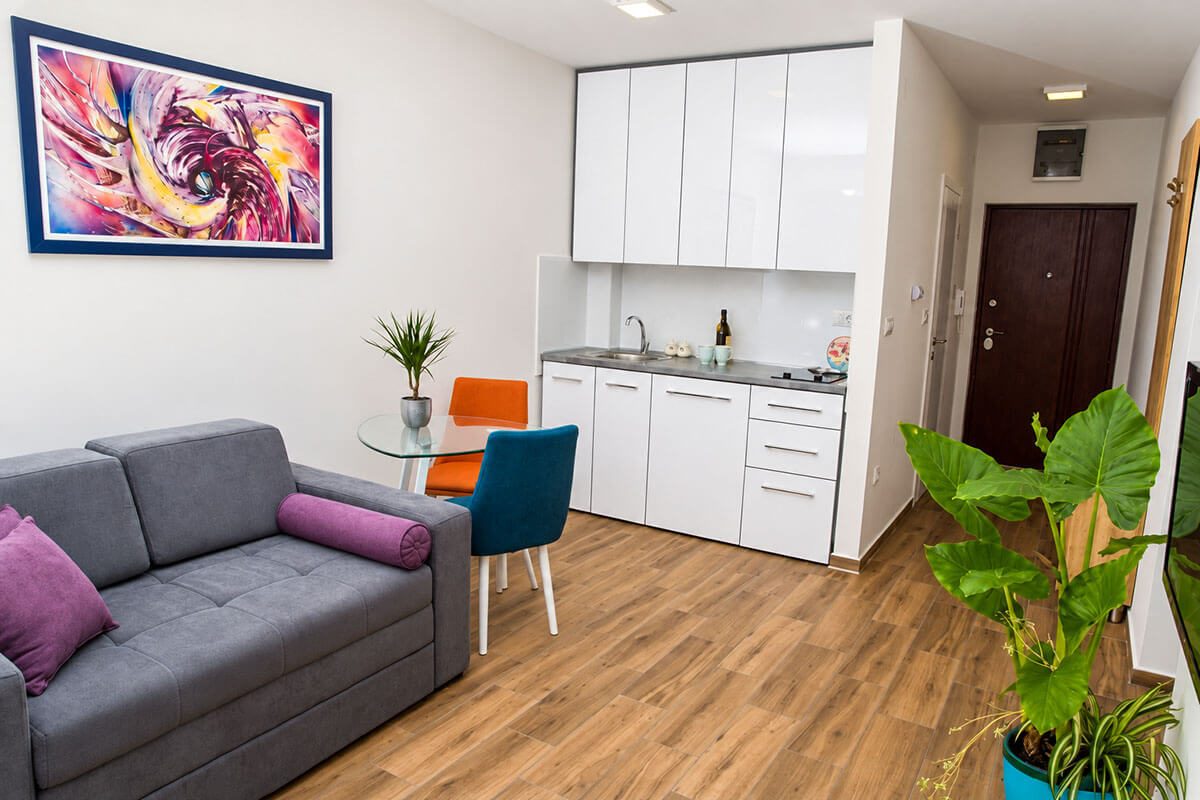 Bright interior of Apartment Koral